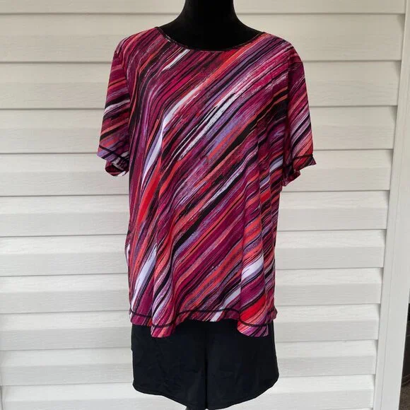 Women's SWIMSUITS FOR ALL Plus Swim Tee Shorts 24 - Picture 6 of 6